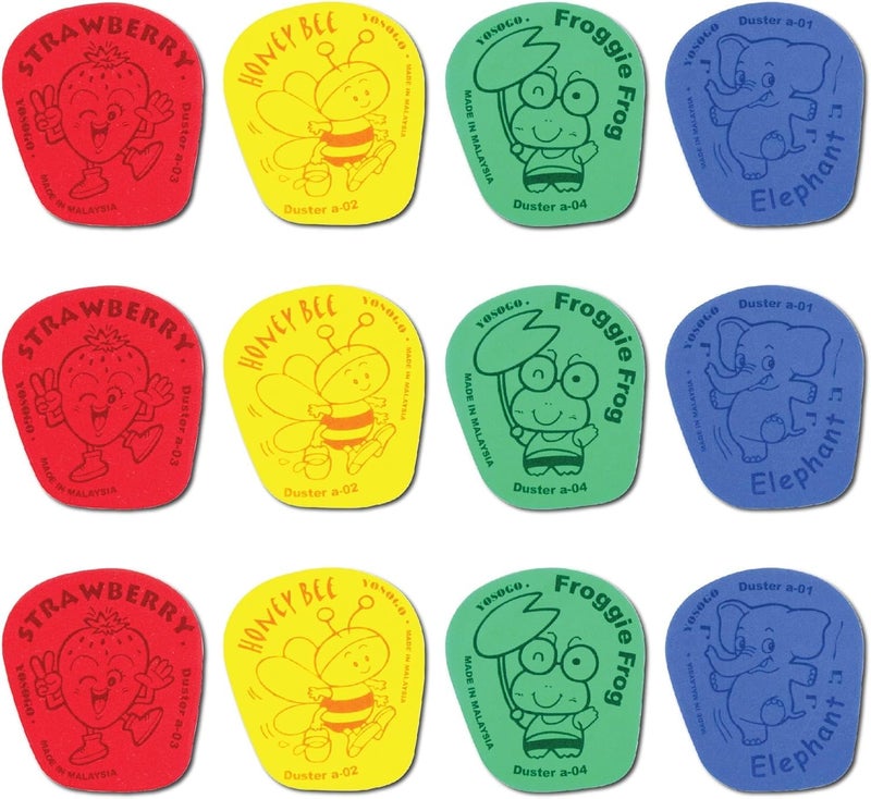 Yosogo Small Kiddy Dry Erase Whiteboard Eraser, Pack of 12 - Image 1